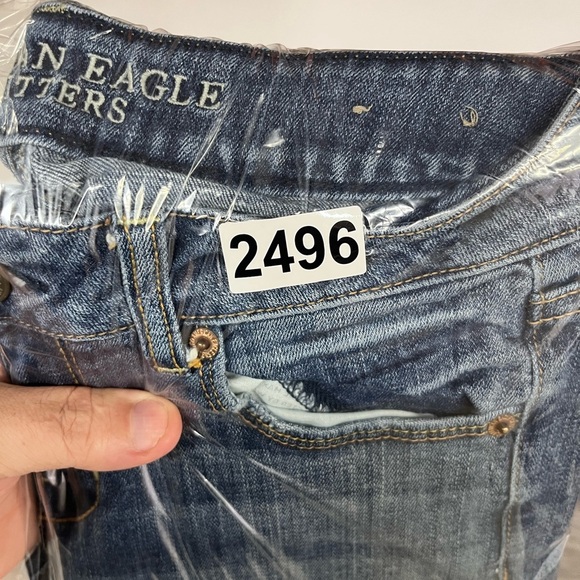 American Eagle Skinny Stretch Jeans Womens 4 Short Blue Denim Comfy pants 2496 - Picture 11 of 11